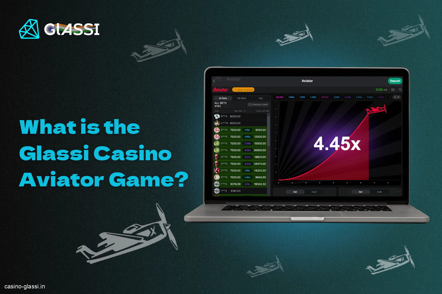 Glassi casino Aviator has a simple interface, clear rules and easy game mechanics.